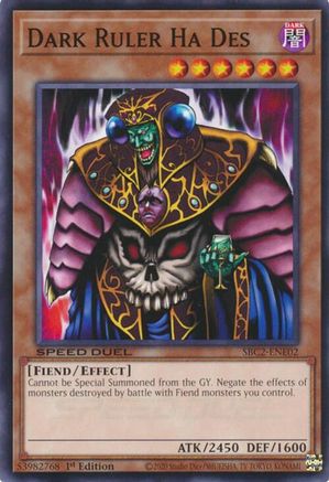 Dark Ruler Ha Des (SBC2-ENE02) - Speed Duel: Battle City Finals 1st Edition