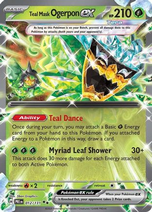 Teal Mask Ogerpon ex - 012/131 12 - SV Prismatic Evolutions Holofoil
