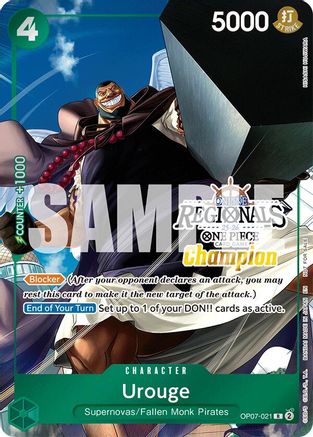 Urouge (Offline Regional Champion Card Set 2025 Vol.1) (OP07-021) - One Piece Promotion Cards