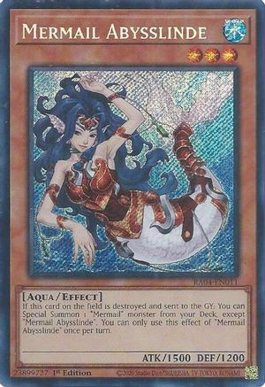 Mermail Abysslinde (Secret Rare) (RA04-EN011) - Quarter Century Stampede 1st Edition