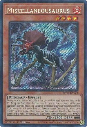 Miscellaneousaurus (Secret Rare) (RA04-EN022) - Quarter Century Stampede 1st Edition
