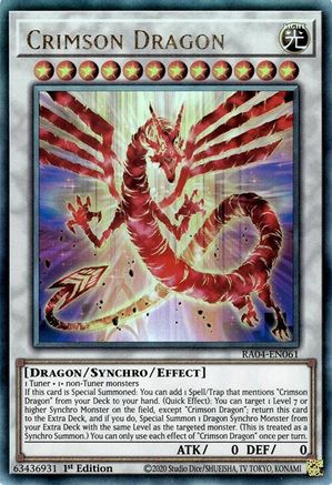Crimson Dragon (card) (PUR) (RA04-EN061) - Quarter Century Stampede 1st Edition