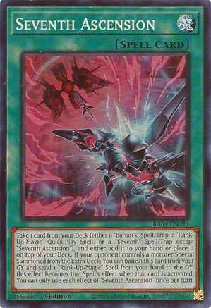 Seventh Ascension (Secret Rare) (RA04-EN098) - Quarter Century Stampede 1st Edition