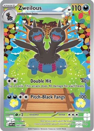 Zweilous - 147/086 147 - SV White Flare Holofoil