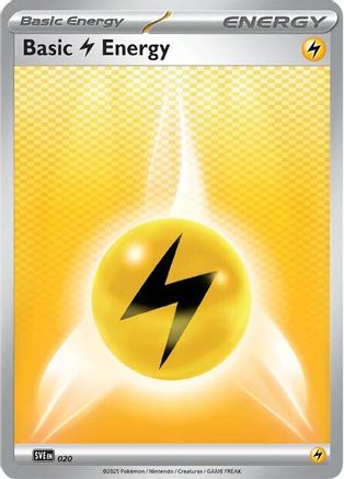 Basic Lightning Energy - 20 - SVE Scarlet & Violet Energies Reverse Holofoil