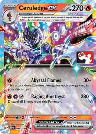 Ceruledge EX - 36/191 - Prize Pack Series Cards Holofoil