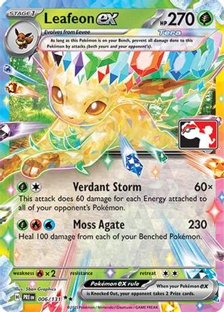 Leafeon EX - 006/131 - Prize Pack Series Cards Holofoil