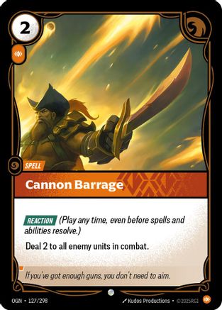 Cannon Barrage - 127/298 - Origins Foil