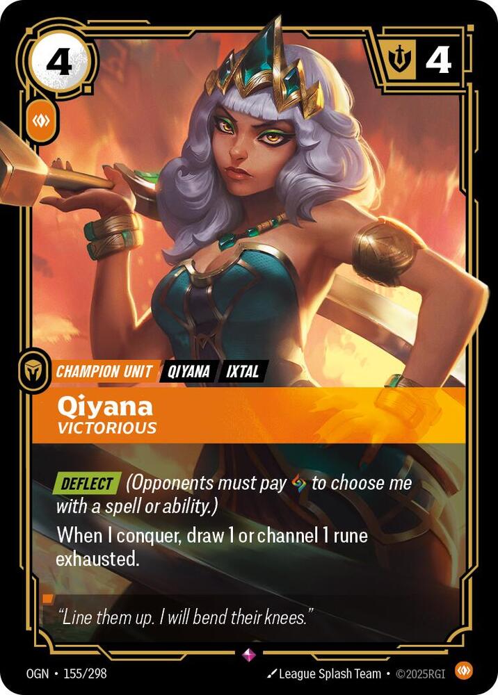 RIFTBOUND Qiyana - Victorious (OGN 155/298) Origins