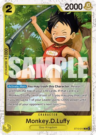 Monkey.D.Luffy (Pirate Foil) - ST13-014 - Premium Booster -The Best- Vol. 2 Foil