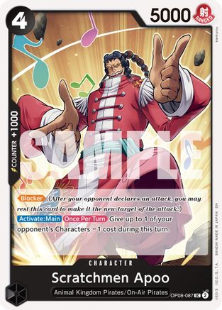 Scratchmen Apoo - OP08-087 (Reprint) (OP08-087) - Premium Booster -The Best- Vol. 2