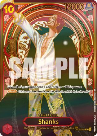 Shanks - OP09-004 (SP) (Gold) (OP13) - Carrying On His Will Foil