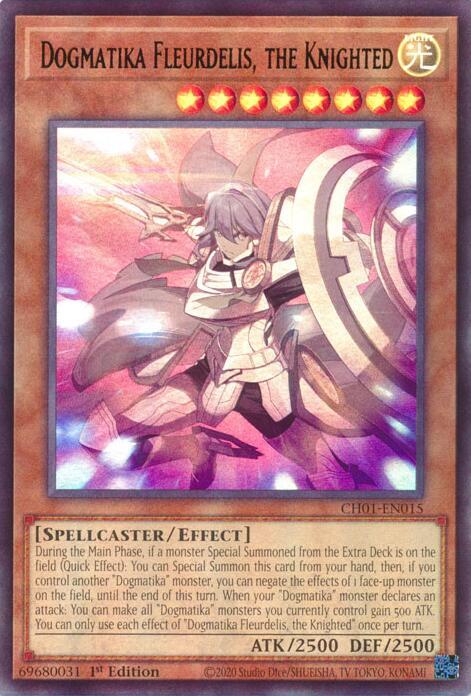 Dogmatika Fleurdelis, the Knighted (CH01-EN015) - THE CHRONICLES DECK: The Fallen & The Virtuous (All-Foil Edition) 1st Edition
