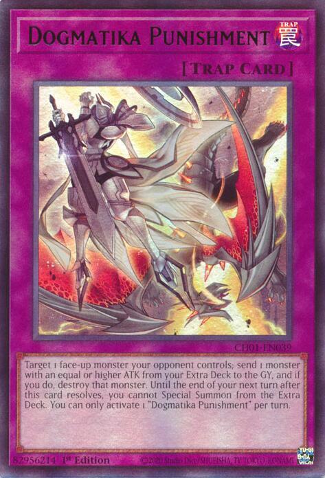 Dogmatika Punishment (CH01-EN039) - THE CHRONICLES DECK: The Fallen & The Virtuous (All-Foil Edition) 1st Edition