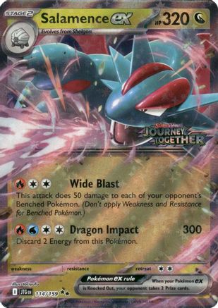 Salamence EX (Journey Together Stamped) - 114/159 - Miscellaneous Cards & Products Holofoil