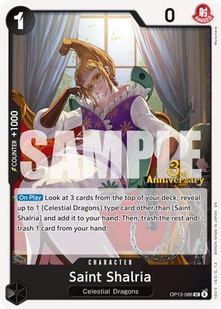 Saint Shalria - OP13-086 - Carrying On His Will: 3rd Anniversary Tournament Cards