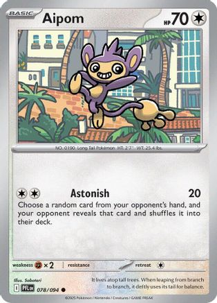 Aipom - 078/094 - ME02 Phantasmal Flames Reverse Holofoil