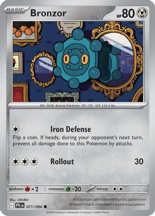Bronzor - 071/094 - ME02 Phantasmal Flames Reverse Holofoil