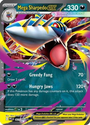 Mega Sharpedo EX - 061/094 - ME02 Phantasmal Flames Holofoil