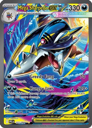 Mega Sharpedo EX - 127/094 - ME02 Phantasmal Flames Holofoil