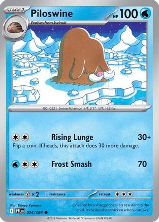 Piloswine 24 - ME02 Phantasmal Flames Reverse Holofoil