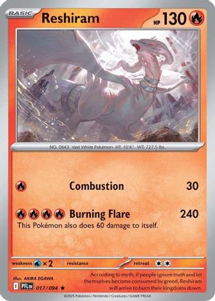 Reshiram - 017/094 - ME02 Phantasmal Flames Holofoil