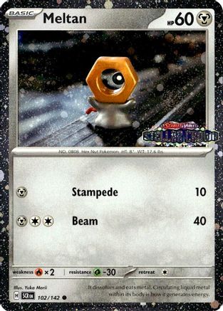Meltan (Stellar Crown Stamped) - 102/142 - Miscellaneous Cards & Products Holofoil