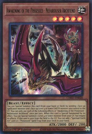 Awakening of the Possessed - Nefariouser Archfiend - CH02-EN020 - THE CHRONICLES DECK: Spirit Charmers (All-Foil Edition) 1st Edition