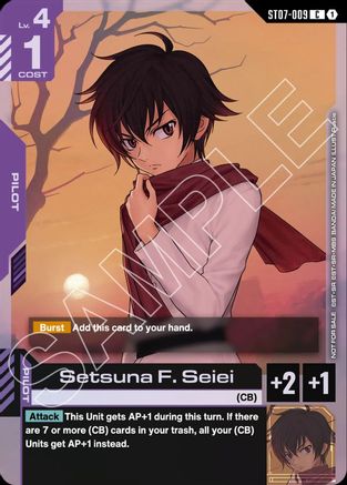Setsuna F. Seiei (ST07 Release Event) - ST07-009 - Gundam Promotional Cards Holofoil