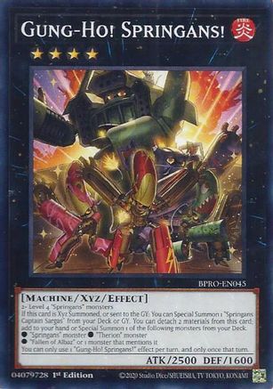 Gung-Ho! Springans! - BPRO-EN045 - Burst Protocol 1st Edition