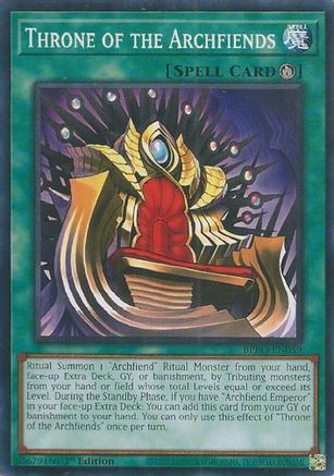 Throne of the Archfiends - BPRO-EN059 - Burst Protocol 1st Edition