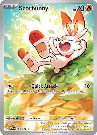 Scorbunny - 225/217 - ME Ascended Heroes Holofoil