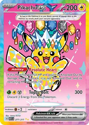 Pikachu EX - 277/217 - ME Ascended Heroes Holofoil