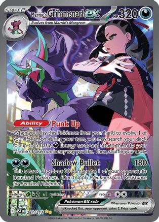 Marnie's Grimmsnarl EX - 287/217 - ME Ascended Heroes Holofoil