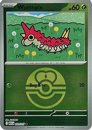 Wurmple (Love Ball) - 011/217 - ME Ascended Heroes Reverse Holofoil