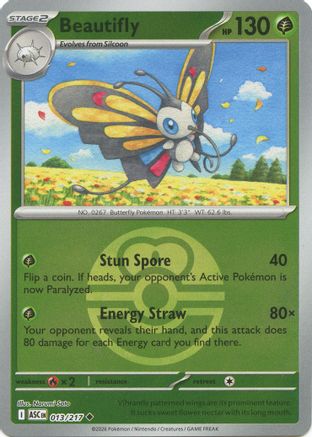 Beautifly (Love Ball) - 013/217 - ME Ascended Heroes Reverse Holofoil