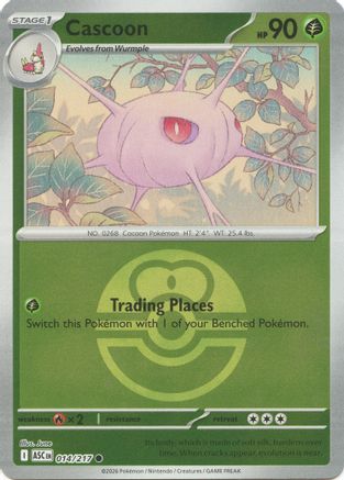 Cascoon (Love Ball) - 014/217 - ME Ascended Heroes Reverse Holofoil