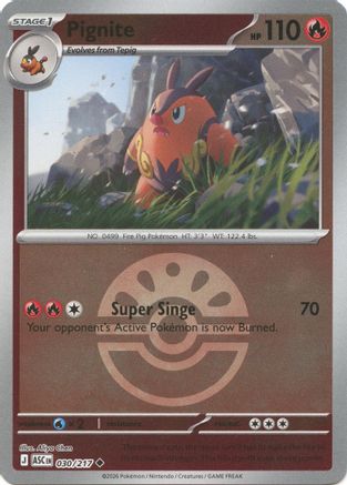 Pignite (Friend Ball) - 030/217 - ME Ascended Heroes Reverse Holofoil