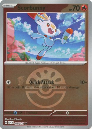 Scorbunny (Friend Ball) - 036/217 - ME Ascended Heroes Reverse Holofoil