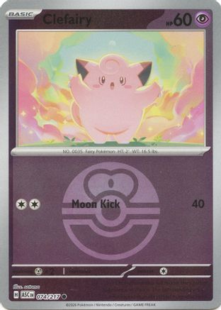 Clefairy (Love Ball) - 074/217 - ME Ascended Heroes Reverse Holofoil