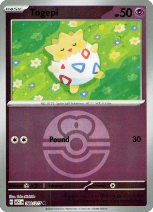 Togepi (Love Ball) - 080/217 - ME Ascended Heroes Reverse Holofoil