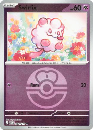 Swirlix (Love Ball) - 093/217 - ME Ascended Heroes Reverse Holofoil