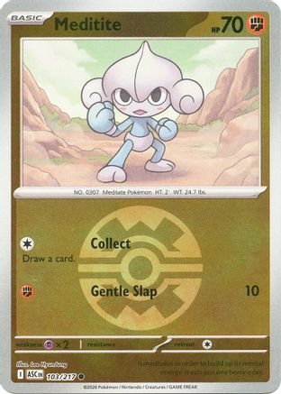 Meditite (Quick Ball) - 103/217 - ME Ascended Heroes Reverse Holofoil