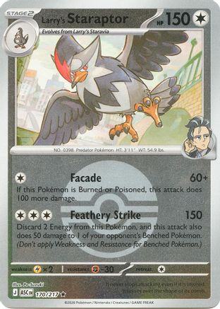 Larry's Staraptor (Poke Ball) - 170/217 - ME Ascended Heroes Reverse Holofoil