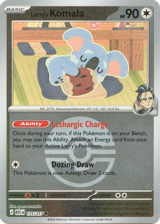 Larry's Komala (Poke Ball) - 175/217 - ME Ascended Heroes Reverse Holofoil