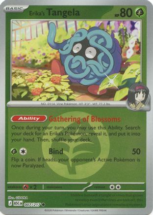 Erika's Tangela (Energy Symbol Pattern) - 007/217 - ME Ascended Heroes Reverse Holofoil