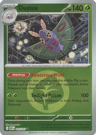 Dustox (Energy Symbol Pattern) - 015/217 - ME Ascended Heroes Reverse Holofoil