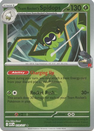 Team Rocket's Spidops (Energy Symbol Pattern) - 019/217 - ME Ascended Heroes Reverse Holofoil
