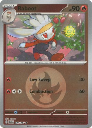 Raboot (Energy Symbol Pattern) - 037/217 - ME Ascended Heroes Reverse Holofoil