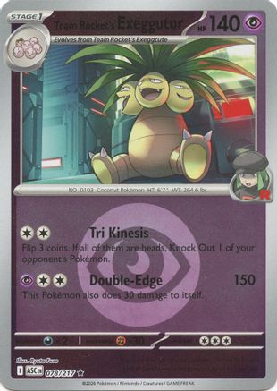 Team Rocket's Exeggutor (Energy Symbol Pattern) - 078/217 - ME Ascended Heroes Reverse Holofoil